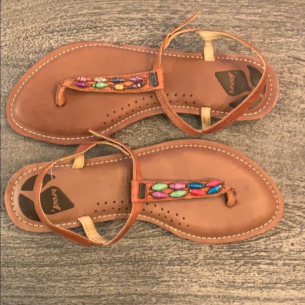 Reef Brown Leather Sandals